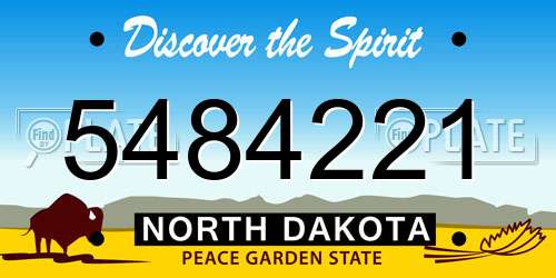 5484221 North Dakota License Plate