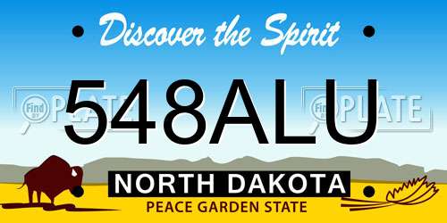 548ALU North Dakota License Plate