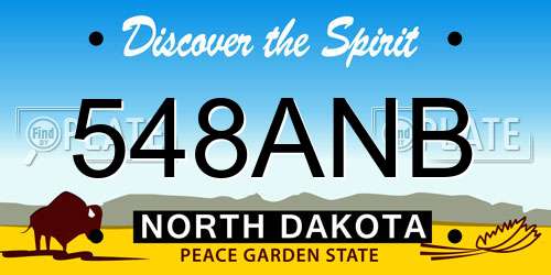 548ANB North Dakota License Plate
