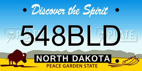548BLD North Dakota License Plate