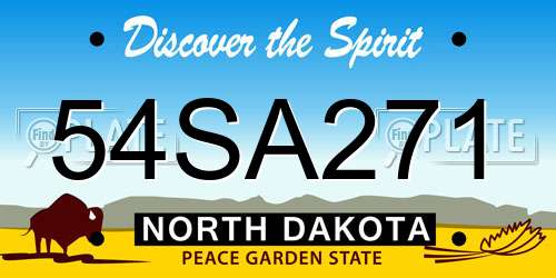 54SA271 North Dakota License Plate