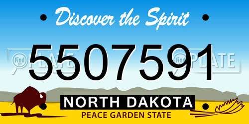 5507591 North Dakota License Plate