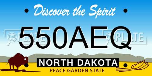 550AEQ North Dakota License Plate