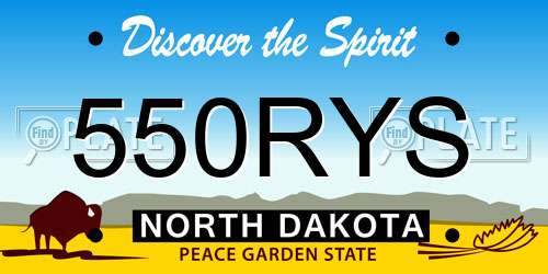 550RYS North Dakota License Plate