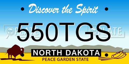 550TGS North Dakota License Plate