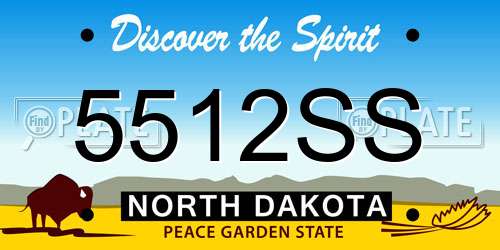 5512SS North Dakota License Plate