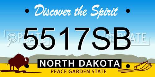 5517SB North Dakota License Plate