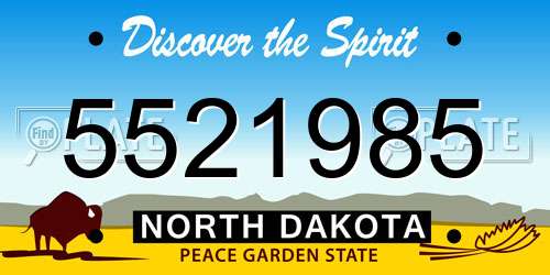 5521985 North Dakota License Plate