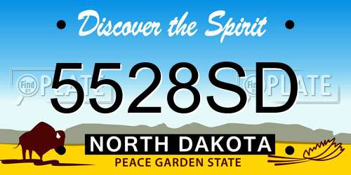 5528SD North Dakota License Plate