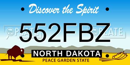 552FBZ North Dakota License Plate