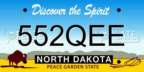 552QEE North Dakota License Plate