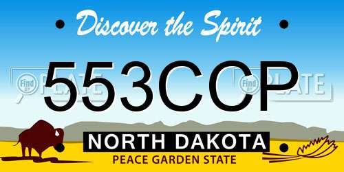 553CCP North Dakota License Plate