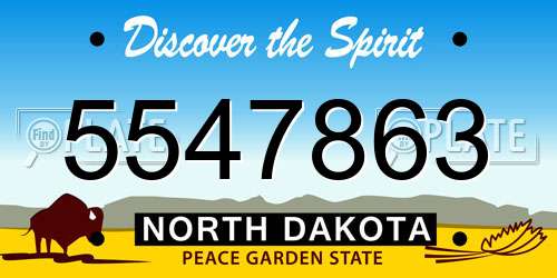5547863 North Dakota License Plate