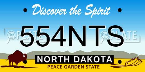 554NTS North Dakota License Plate