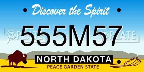 555M57 North Dakota License Plate