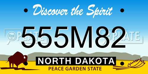 555M82 North Dakota License Plate