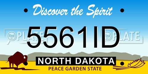 5561ID North Dakota License Plate