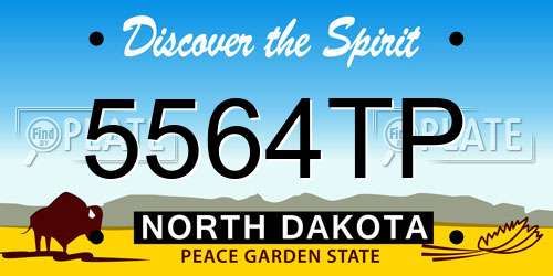 5564TP North Dakota License Plate
