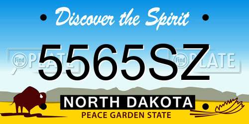 5565SZ North Dakota License Plate