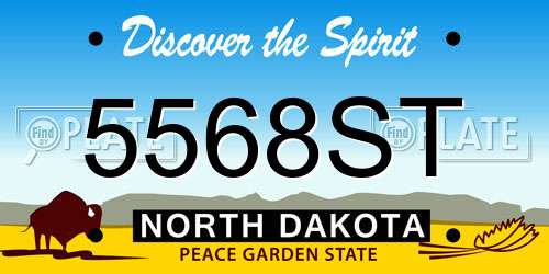 5568ST North Dakota License Plate