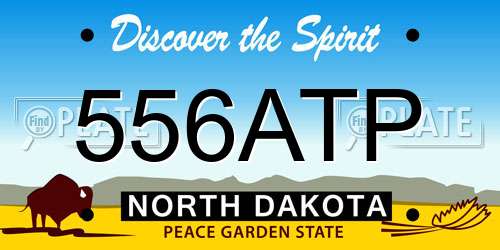 556ATP North Dakota License Plate