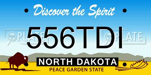 556TDI North Dakota License Plate