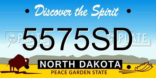 5575SD North Dakota License Plate