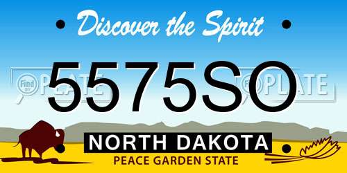 5575SO North Dakota License Plate