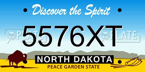 5576XT North Dakota License Plate