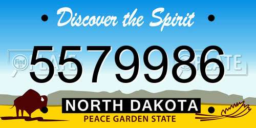 5579986 North Dakota License Plate