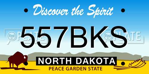 557BKS North Dakota License Plate