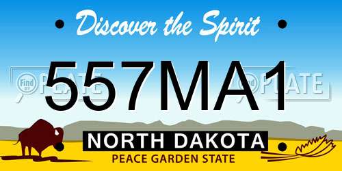 557MA1 North Dakota License Plate