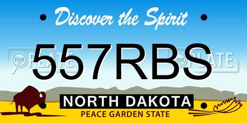 557RBS North Dakota License Plate