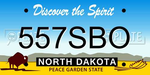 557SBO North Dakota License Plate