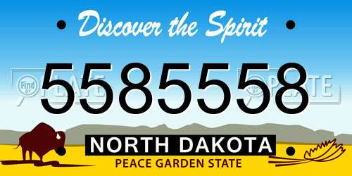 5585558 North Dakota License Plate