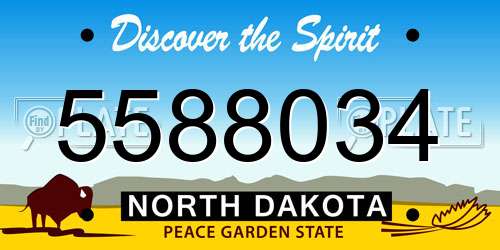 5588034 North Dakota License Plate