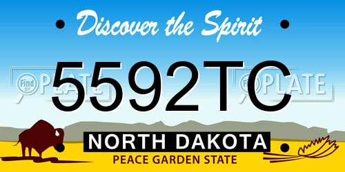 5592TC North Dakota License Plate