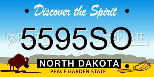 5595SO North Dakota License Plate