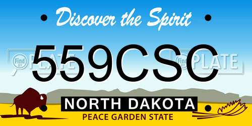 559CSC North Dakota License Plate