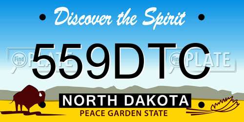 559DTC North Dakota License Plate