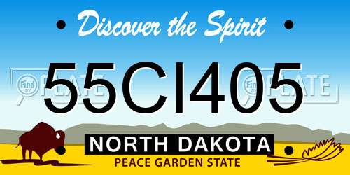55CI405 North Dakota License Plate