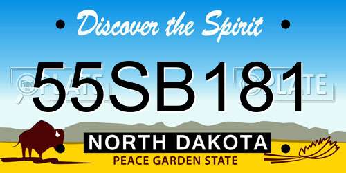 55SB181 North Dakota License Plate