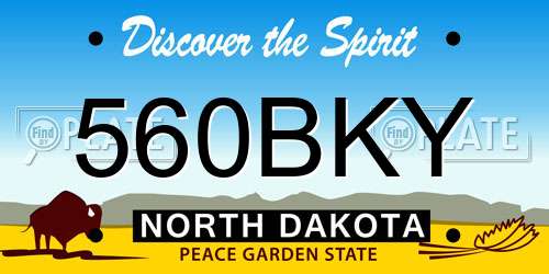 560BKY North Dakota License Plate
