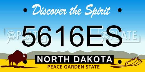 5616ES North Dakota License Plate