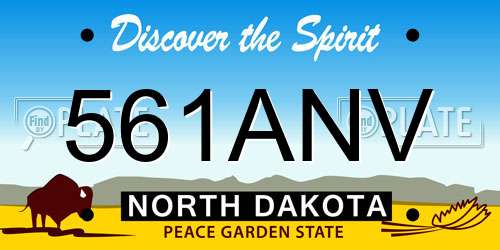 561ANV North Dakota License Plate