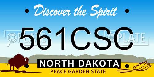 561CSC North Dakota License Plate