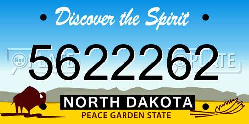 5622262 North Dakota License Plate