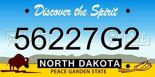 56227G2 North Dakota License Plate