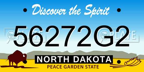 56272G2 North Dakota License Plate