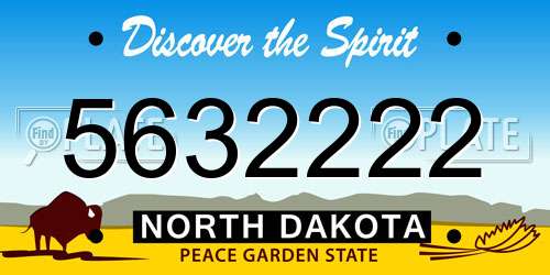 5632222 North Dakota License Plate